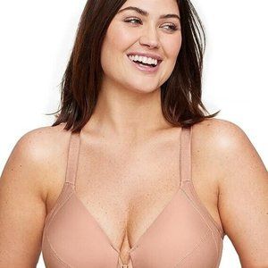 Glamorise Women's Plus Size Wonderwire Front-Closure Bra Underwire 1247 cafe 42F